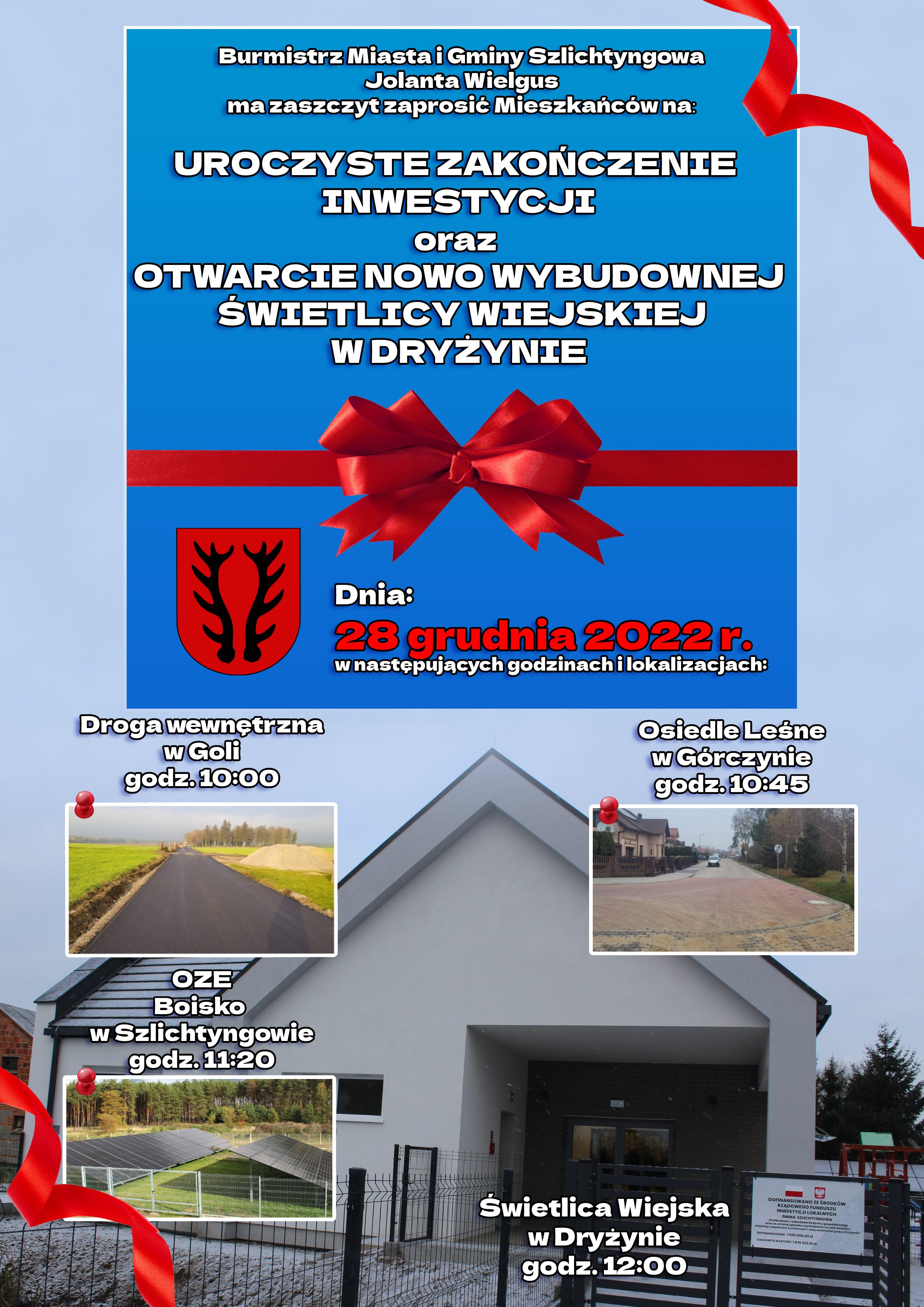 plakat Plakat zapraszający na uroczystość